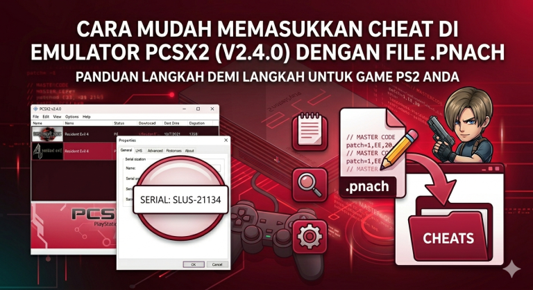 Cara Memasukkan Cheat (File .pnach) pada PCSX2 v2.4.0 (Emulator PS2)